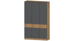 Шкаф 3-х створчатый Ленора, Дуб вотан/Графит