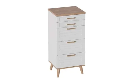 Комод 5 ящиков Гавана, Белый 