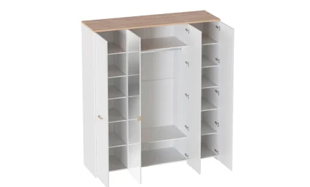 Шкаф четырёхдверный Гавана, Белый 