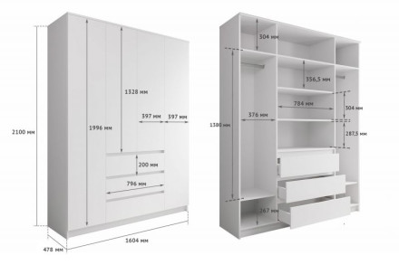 Шкаф Мори МШ 1600.1 