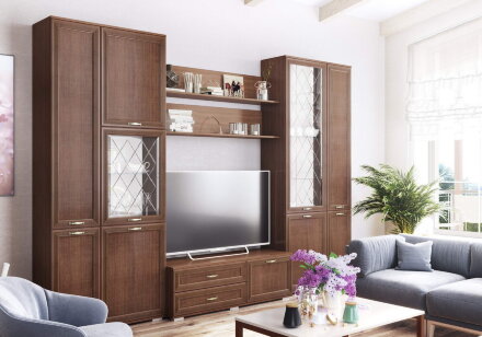 Полка навесная Ливорно ЛН-2, орех донской 